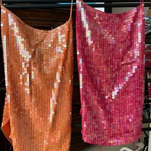 Sequin halter tops - multiple colors